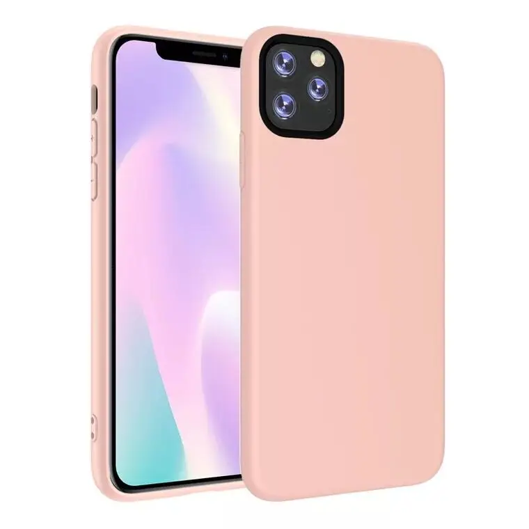 Роскошный жидкий силиконовый чехол для iPhone 11 Pro Max 6 6s 7 8 X XR XS MAX ультра тонкий мягкий ТПУ задняя крышка Coque Capa - Цвет: Light Pink