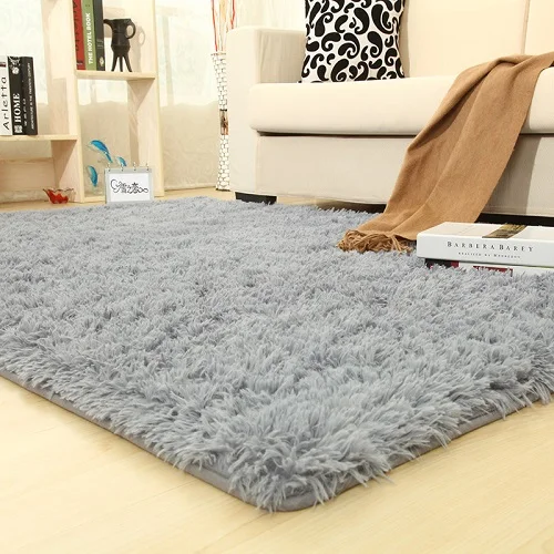 Light Gray Carpet Alfombra dormitorio infantil, однотонный коврик для ванной комнаты, нескользящий коврик для гостиной, мягкий детский коврик - Цвет: Light Gray Carpet