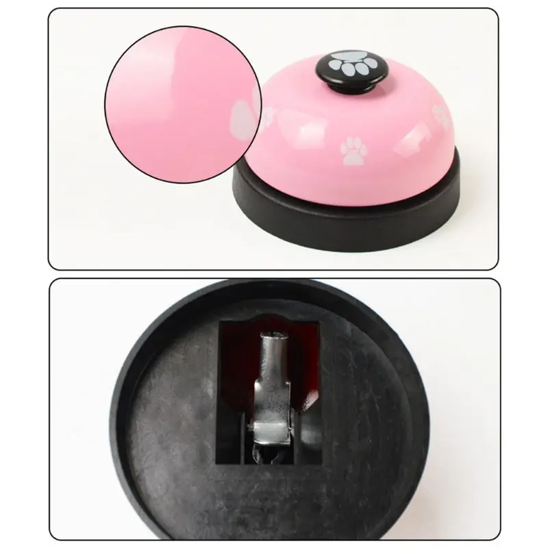 Pet Training Bell Paw Print Metal Doorbell Dog Puppy Feeding Calling Communication Device Interactive Toy-5