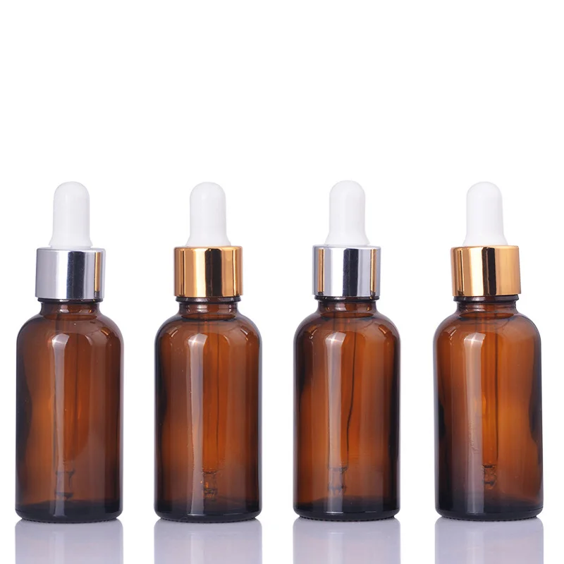30ml X 50pcs Brown Empty Essential Oil Bottle With Dropper 1 Oz Glass