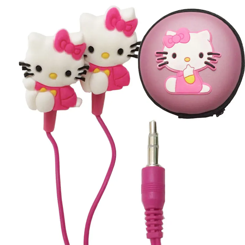 Новые Мультяшные наушники Миньоны Гадкий я hello kitty гарнитура 3,5 мм Джейк стерео для смартфонов - Цвет: 1