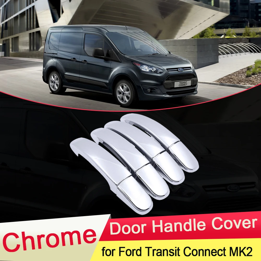 Хромированная крышка ручки двери автомобиля для Ford Transit Connect MK2 Wagon 2013 2014 2015 2016 2017