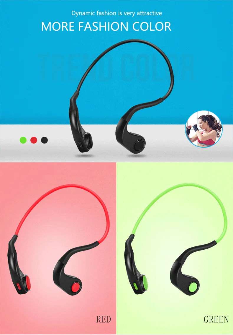 Bluetooth 5,0 оригинальные Беспроводные спортивные наушники Z9 с костной проводимостью, гарнитура с поддержкой громкой связи, Прямая
