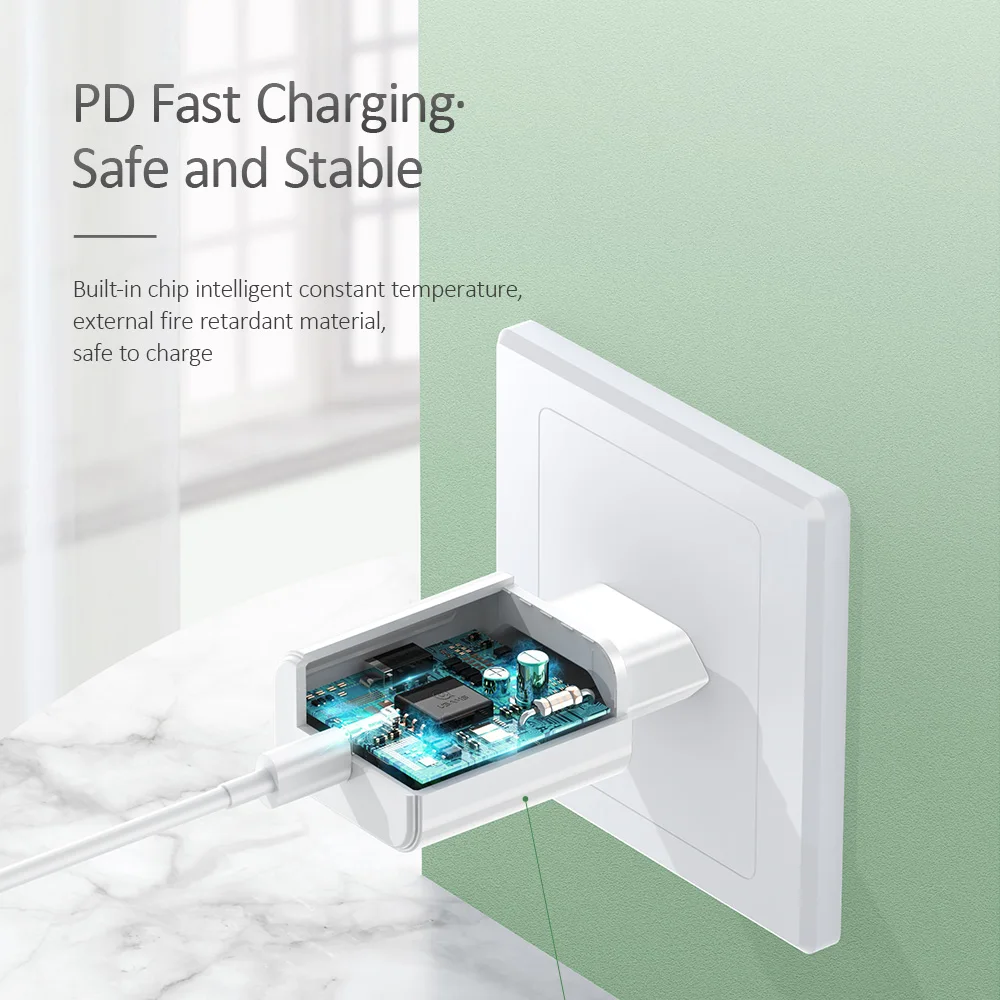 Зарядное устройство USB Type-C PD 18 Вт, адаптер для iPhone 12 11 Pro XS Max 7 8 QC3.0 PD, быстрая зарядка питания Type-C, вилка европейского стандарта для Samsung, Xiaomi-1