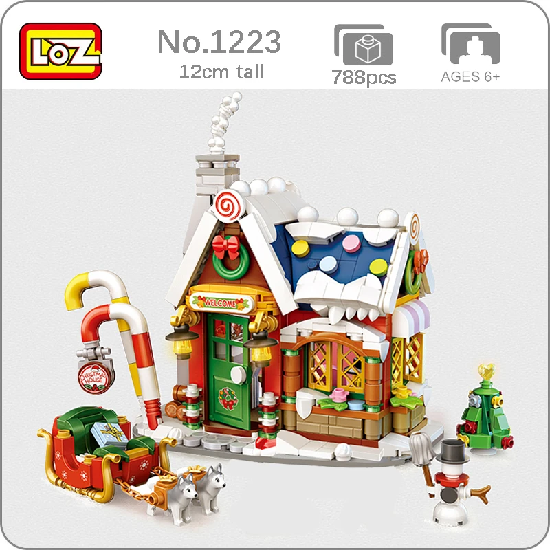 Loz Mini Blocs De Construction 3d Pour Enfants Jouet De Joyeux Noel Arbre Cerf Bonhomme De Neige Pere Noel Sans Boite 1223 Aliexpress