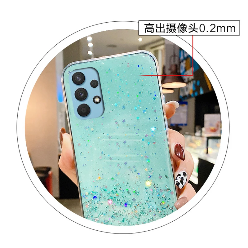 Glitter Silver Foil Silicone Phone Case For Samsung Galaxy Series_voghion.com