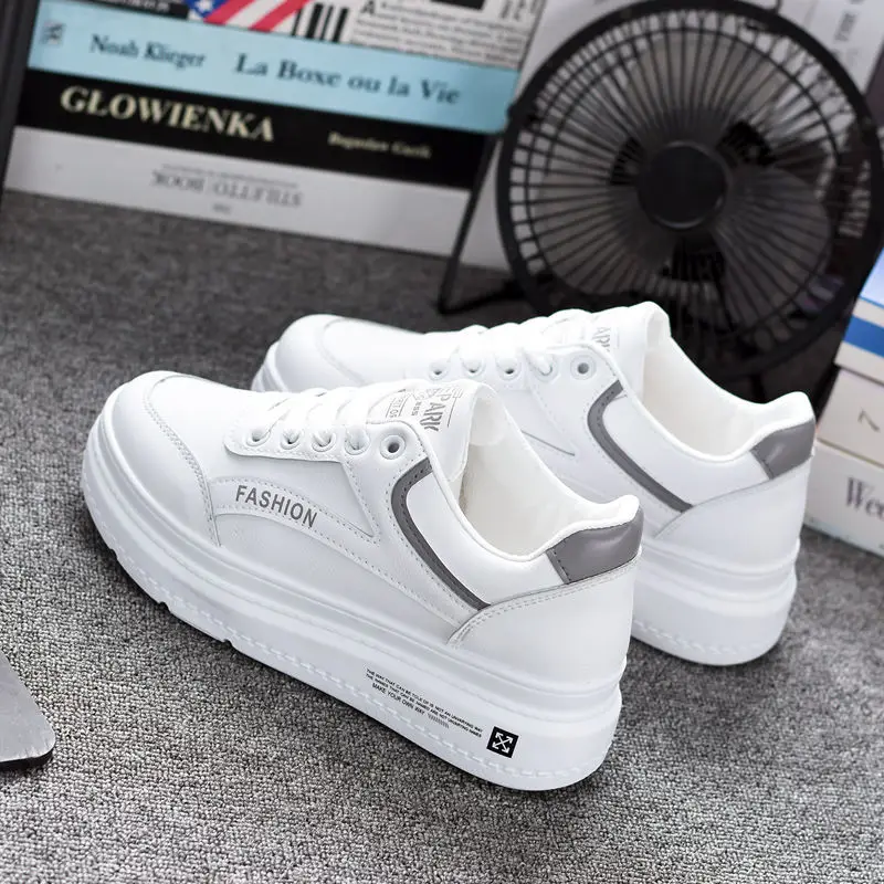 

Online Celebrity White Shoes Women's 2019 New Style Casual Versatile Trendy Shoes Autumn & Winter Shoes Students plus Velvet Spo