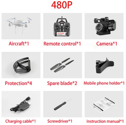 480P-White Дрон 4K S32T вращающаяся камера Квадрокоптер HD аэрофотосъемка давление воздуха парение ключ посадка полета 20 минут RC вертолет - Color: 480P-White