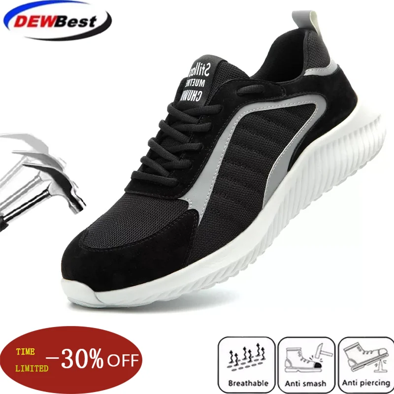 Брендовые мужские рабочие ботинки повседневная обувь Легкая сетчатая