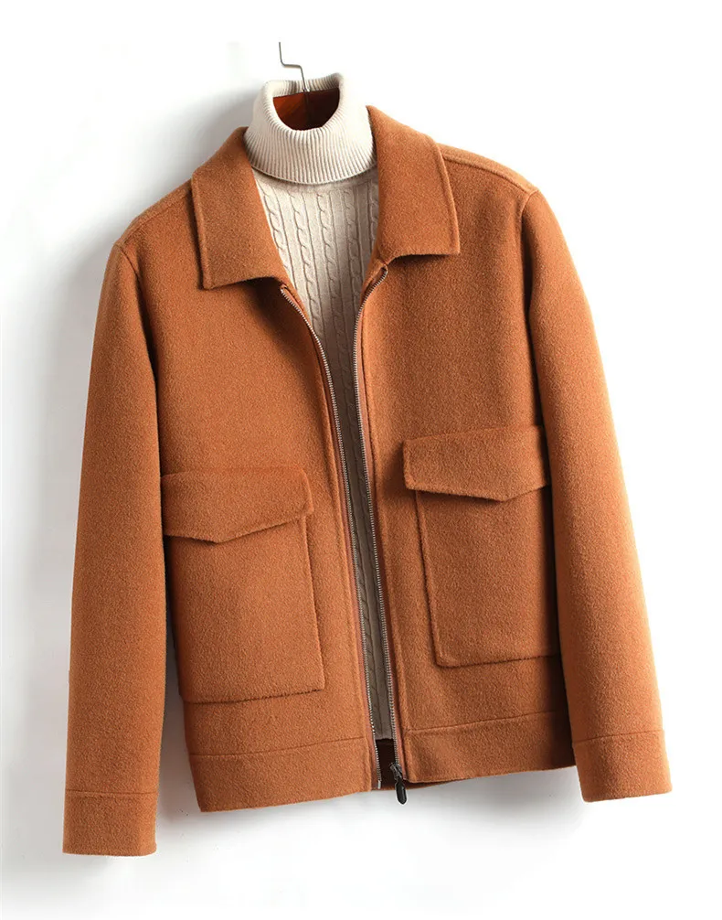 2019 зимнее двустороннее шерстяное пальто мужские высококачественные тренчи мужские повседневные шерстяные пальто Модные мужские пальто