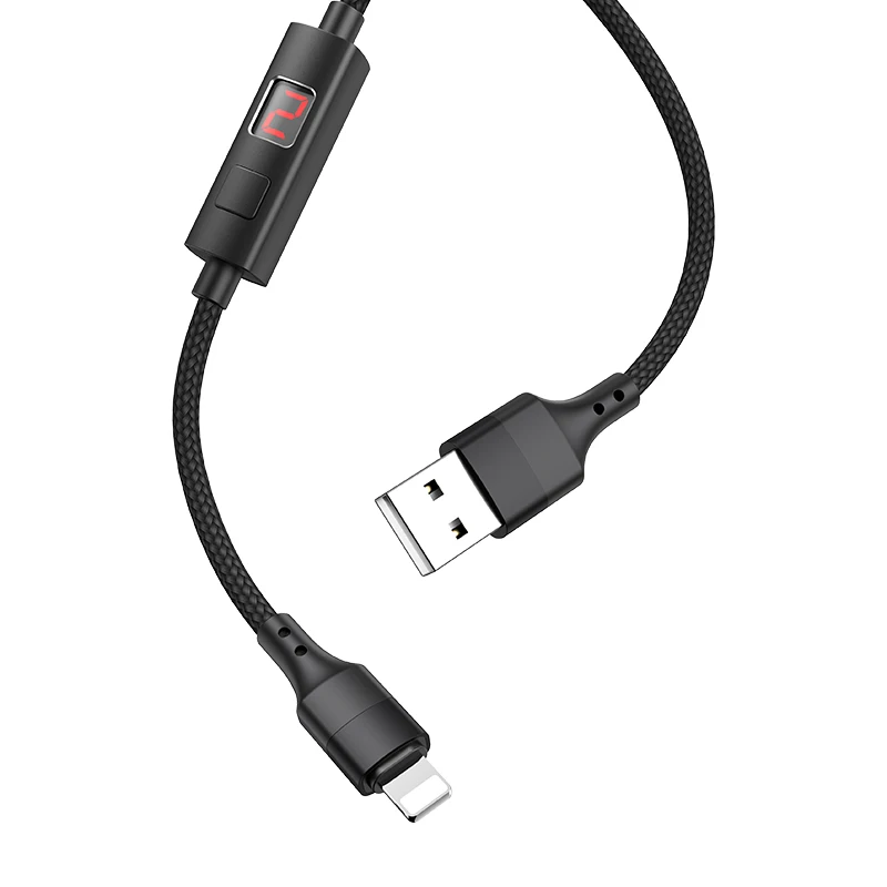HOCO S13 16 шт./лот,, светодиодный usb-кабель с цифровым дисплеем для iPhone, кабель типа C, микрокабель для samsung USB-C