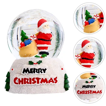 

1 Pc Christmas Luminous Crystal Ball Santa Clause Tabletop Adornment (Red)