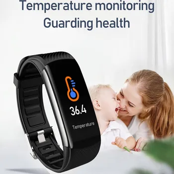 

Temperature Smart Watch Smart Bracelet Heart Rate Monitor Camera Control Fitness Tracker Blood Pressure Fitness smartband Sport