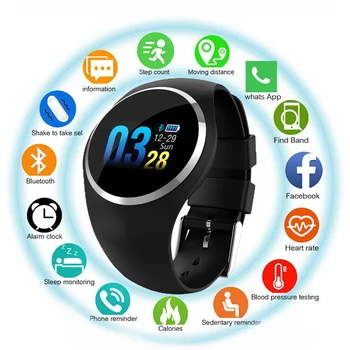 

Smart Wearable Device Bracelet Heart Rate Fitness Tracker Wristband Blood Pressure Monitor Men Women Watch For IOS Android