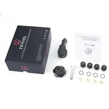 Plug& Play беспроводная система контроля давления в шинах с подключенным автомобильным зарядным устройством 4 внешних датчика без ЖК-экрана