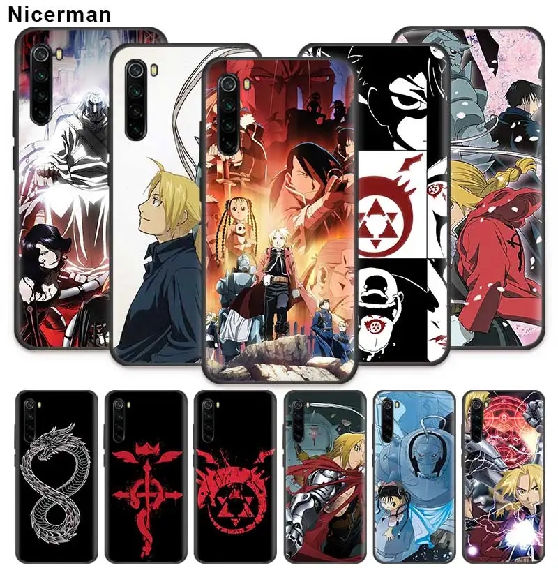 

FULLMETAL ALCHEMIST Case for Xiaomi Redmi Note 7 8 K20 Pro 7S 6 6A 7A Y3 S2 5 Plus Black Silicone Phone Abdeckungen Cover Coque