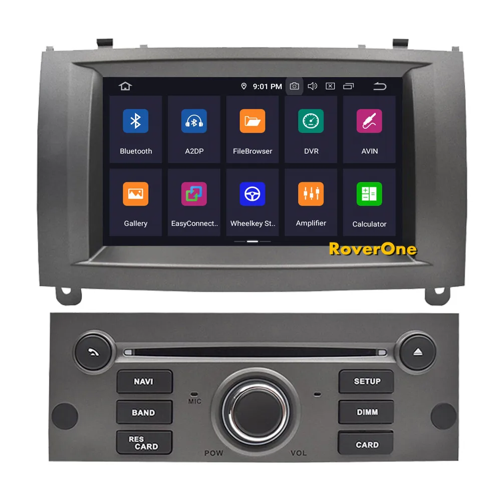 Clearance RoverOne Android 9.0 Car Multimedia Player For Peugeot 407 2004-2010 Radio Stereo DVD GPS Navigation For Peugeot 407 Head Unit 4