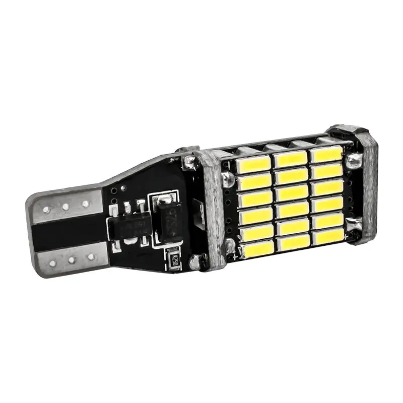 2 шт. T15 W16W Высокое качество 45 SMD 4014 светодиодный CANBUS без ошибок Автомобильная задняя лампа тормозной светильник Авто резервный обратный ксеноновый белый DC12V