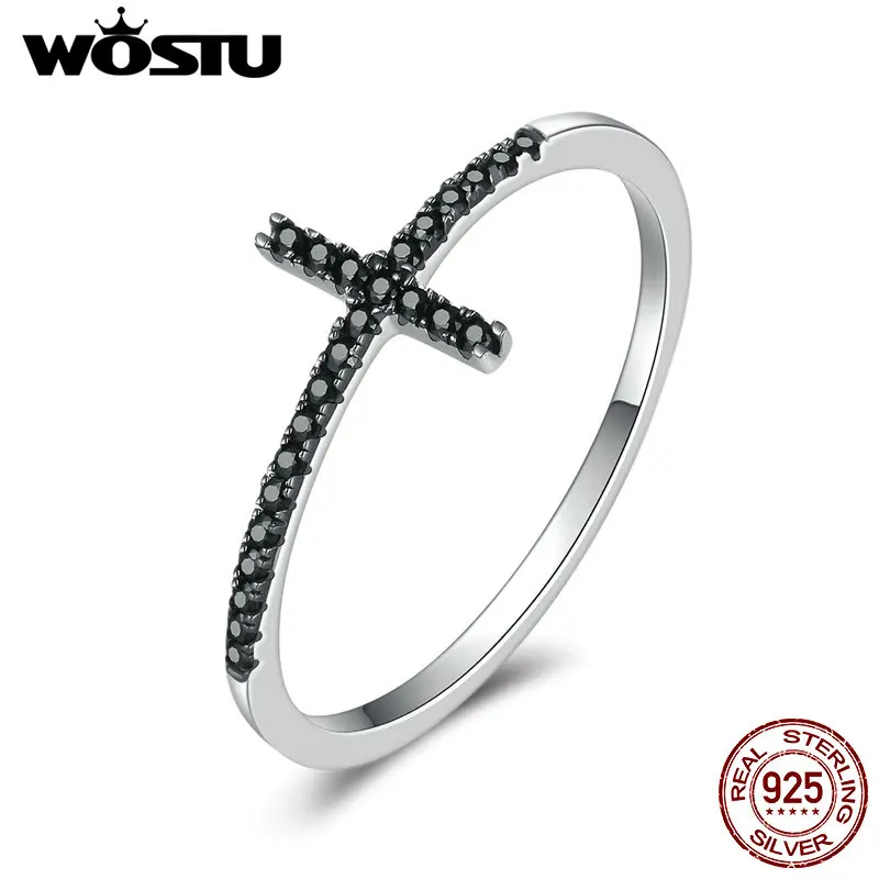 Женское кольцо из серебра 100% пробы с фианитом DXR067|finger ring|ring ringring with cross |