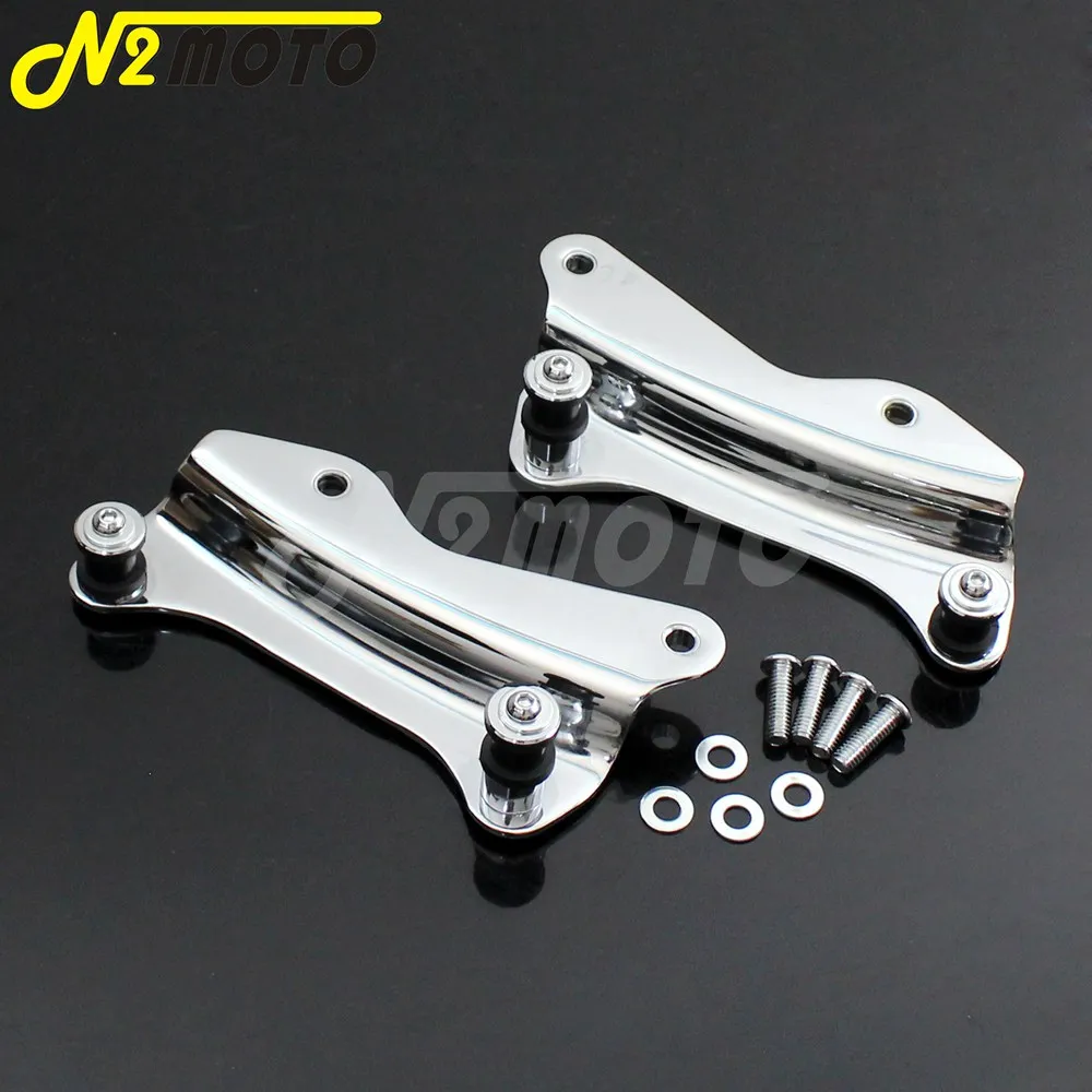 

Chrome 4 Point Docking Hardware Kit For Harley Touring Road King Street Glide 2014-2017 Detachable Backrest Mounting Hardware