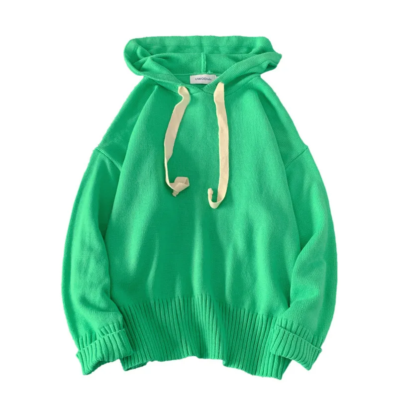 Winter Hooded Sweater Men Warm Fashion Solid Color Casual Knit Sweater Man Sweter Clothes Streetwear Wild Loose Pullover Men Winter Hooded Sweater Men Warm Fashion Solid Color Casual Knit Sweater Man Sweter Clothes Streetwear Wild Loose Pullover Men