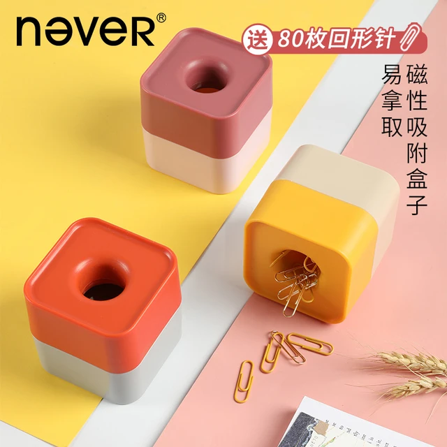 Magnetic Paper Clip Holder Clips Dispenser Desk Accessories