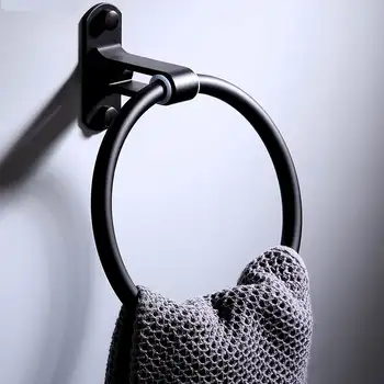 

Bath Wall Mounted Towel Ring Hand Rack Roll Rail Towel Holder Toilet Furnitures Bathroom Hardware