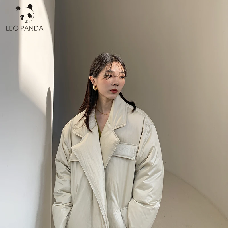 Новинка 2019 зимняя однотонная теплая свободная длинная куртка с капюшоном и