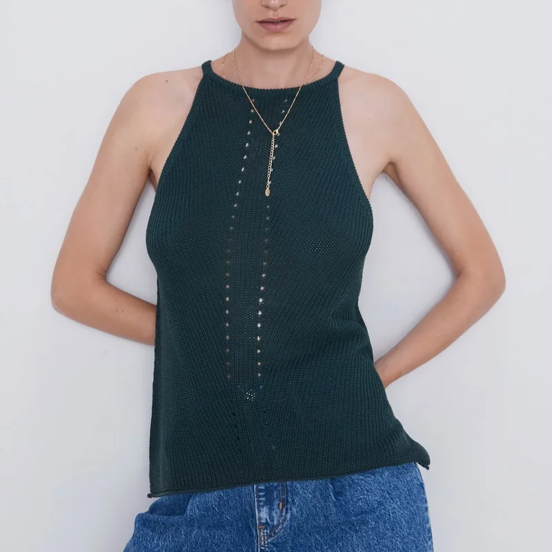 

Chic Women Sweater Autumn 2019 New Fashion Light Weight Candy Color Tops Modern Lady Sleeveless Pullovers