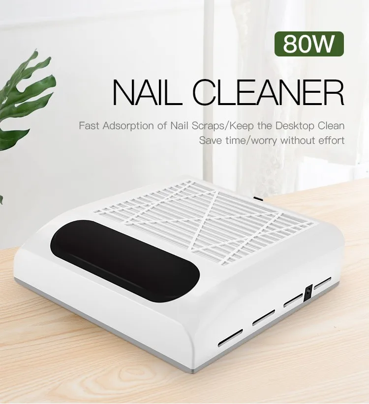 

Nail Dust Suction Dust Collector Desktop Nail Dust Cleaner Manicure Machine 80W Strong Power Vacuum Cleaner with Reusable Filter