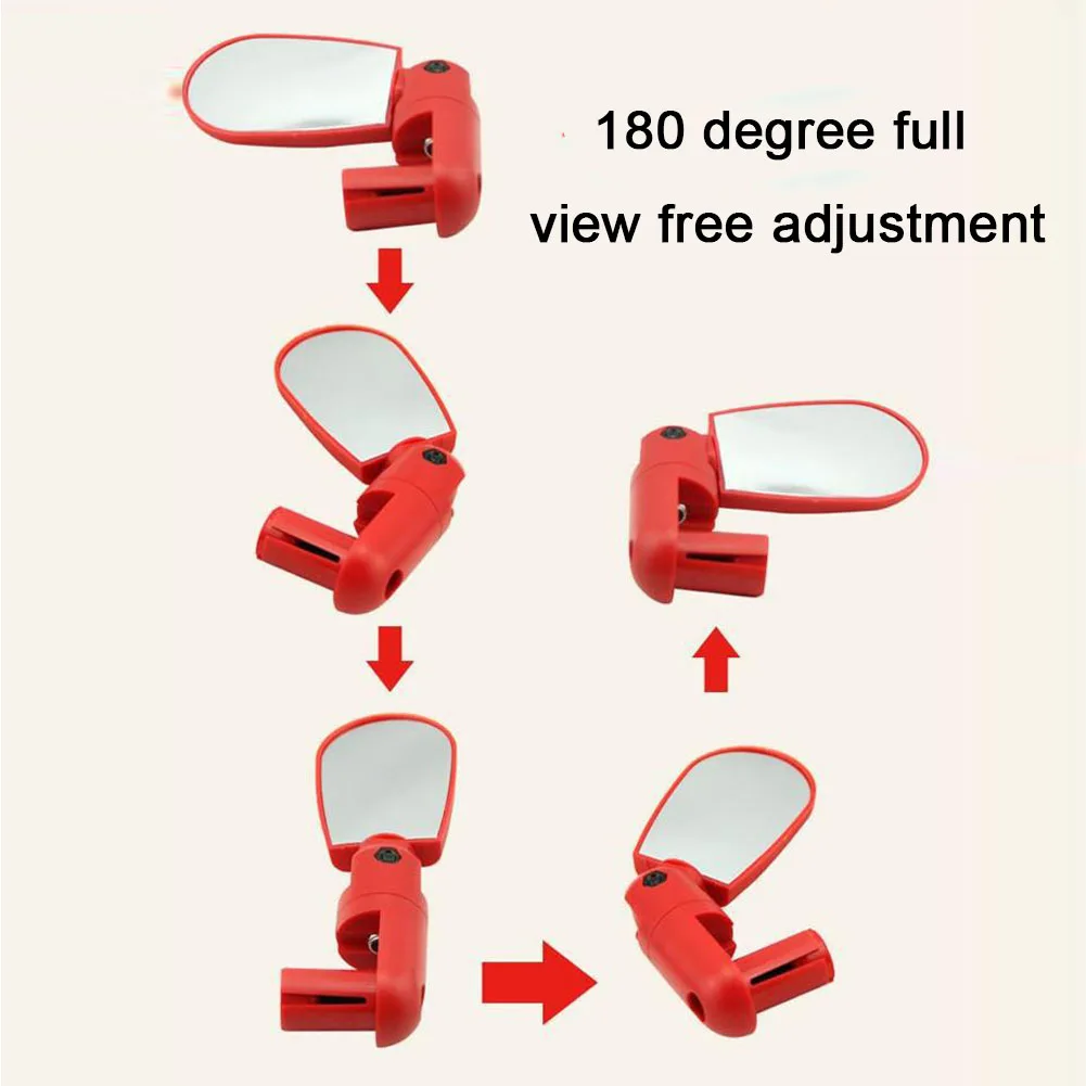 Road Bicycle Bar End Rear View Outdoor Adjustable Angle Safety Rotation Decorative Bike Mirrors Side Accessories Universal