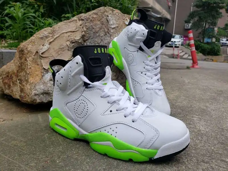 Новинка Jordan 6 Ретро Мужская обувь Баскетбольная обувь кроссовки поколение белые и зеленые крылья износостойкие 543390 448