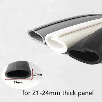 

Rubber U Sealing Strip 17x27mm 24mm thick Glass Metal Car Wood Panel Board Round Edge Encloser Shield Gray White Black