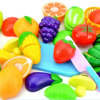 

New 1 Set Safe Children Play House Toy Plastic Food Toy Cut Fruit Vegetable Kitchen Baby Kids Pretend Play Educational Toys