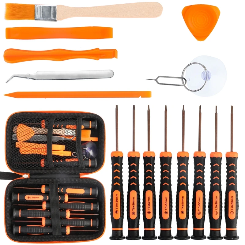Urijk 16 In 1 Precision Screwdriver SetMagnetic Tips Repair Tool Kit With T4-T10 Phillips For Phone/Watch/Eyeglasses/PC Etc