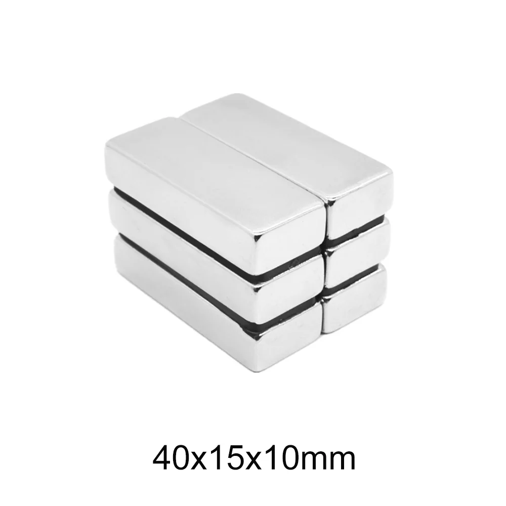 1/2/5/10 шт 40x15x10 сильный неодимовый магнит 40 мм x 15 постоянный магнитный Блок мощный