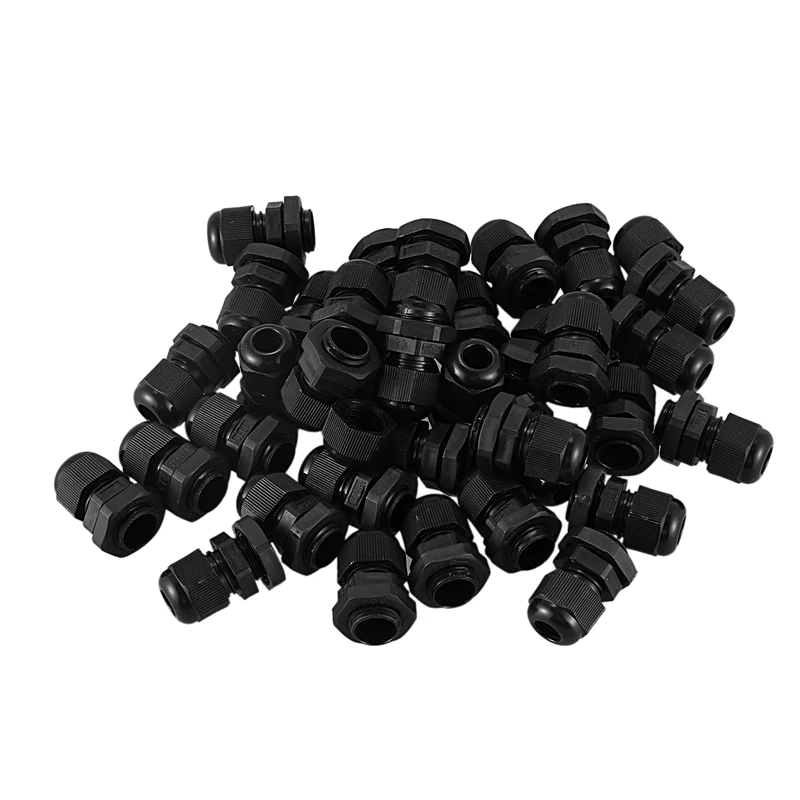36 шт. Черный PG9 пластиковый соединитель для кабеля 4 мм-8 мм