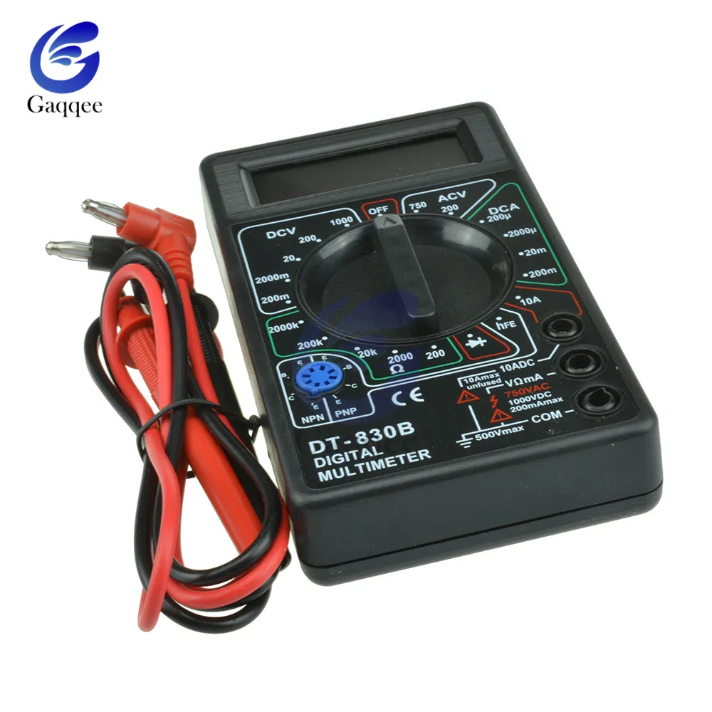 DT830B мини мультиметр ЖК цифровой для Вольт Ампер Ом тестер измеритель вольтметр
