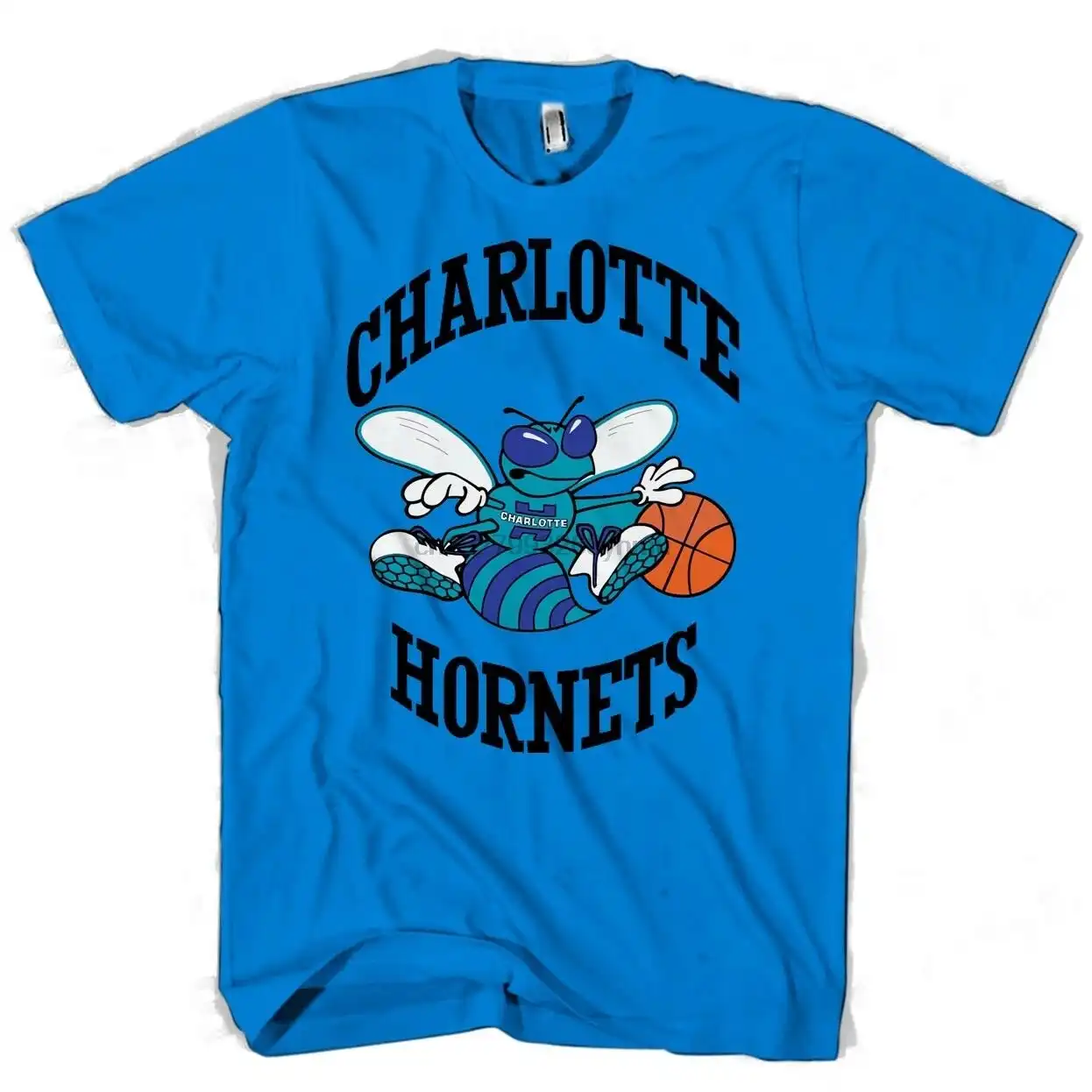 charlotte hornets t shirt vintage gray khaki white yellow size
