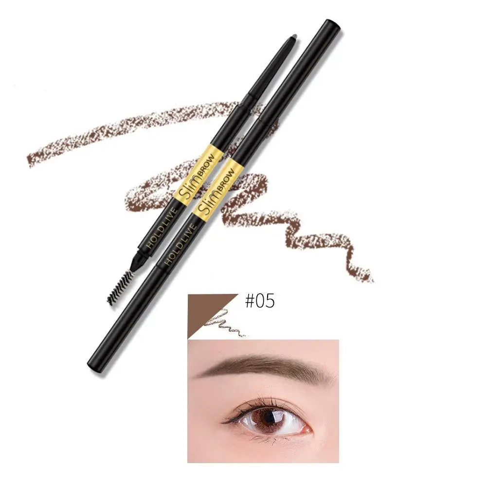 Горячая макияж карандаш для бровей двухсторонний с щеткой для бровей водонепроницаемый черный коричневый оттенок краска для бровей ручка для татуажа усилитель