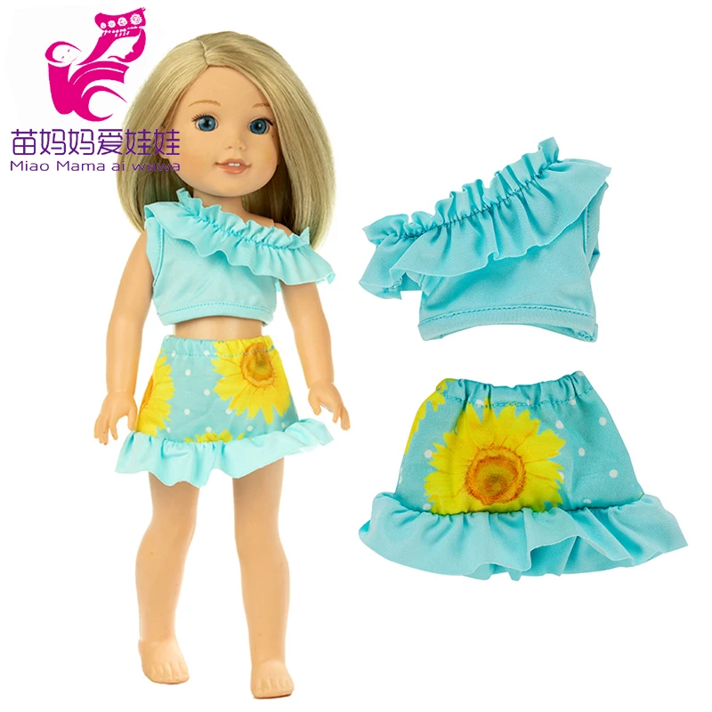 Подходит для куклы Wellie Wishers размером 14,5 дюйма, платье единорога Camille Ashlyn Kendall Emerson, одежда 38-40 см, Одежда для кукол sharon nancy