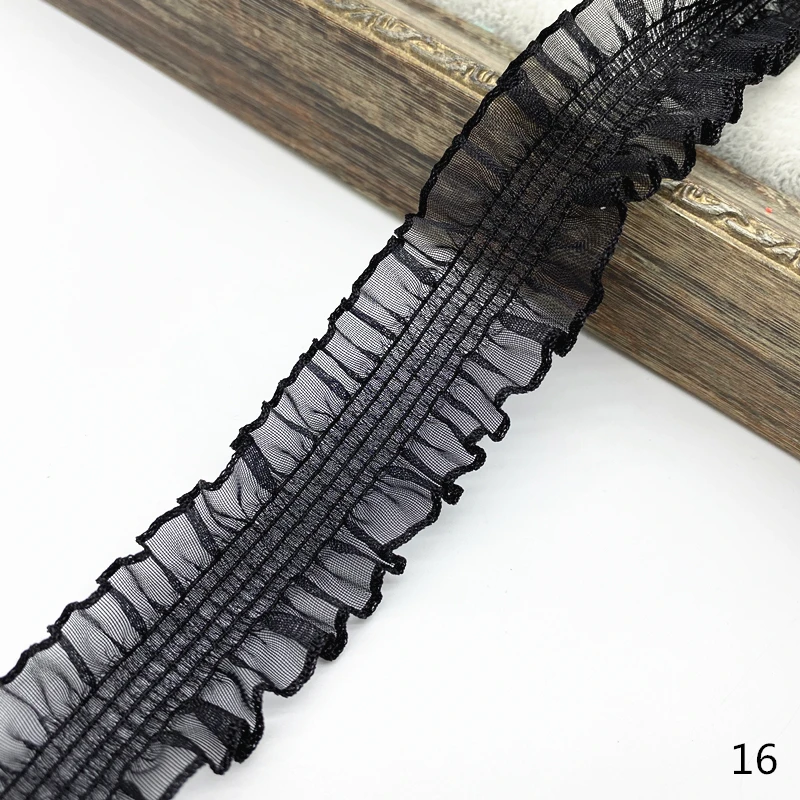 Elegant 30mm Elastic Lace Ribbon for Hair Accessories and DIY Crafts - 1 Yard