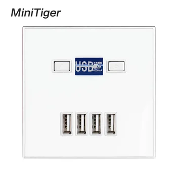 

New Arrival High Quality 4-PORT quick charger home use wall socket Power USB Electrical Outlet 86*86mm 4000MA