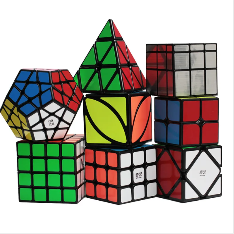 Z cube 8 шт./компл. подарочный набор Qiyi XMD Magic cube комплект 2x2x2, 3x3x3, 4x4x4 зеркало Скорость cube Развивающие игрушки для детей