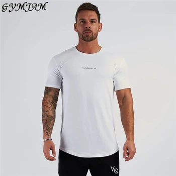 

2020 new summer fashion men's T-shirt casual men's short-sleeved T-shirt brand men's shirt muscle men's exercise fitness sportsw
