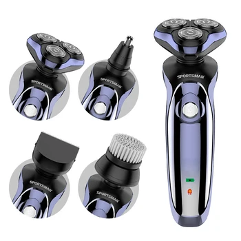 

New Electric Shaver Rechargeable Electric Beard Trimmer Shaving Machine for Men Beard Razor Wet-Dry Dual Use Washable