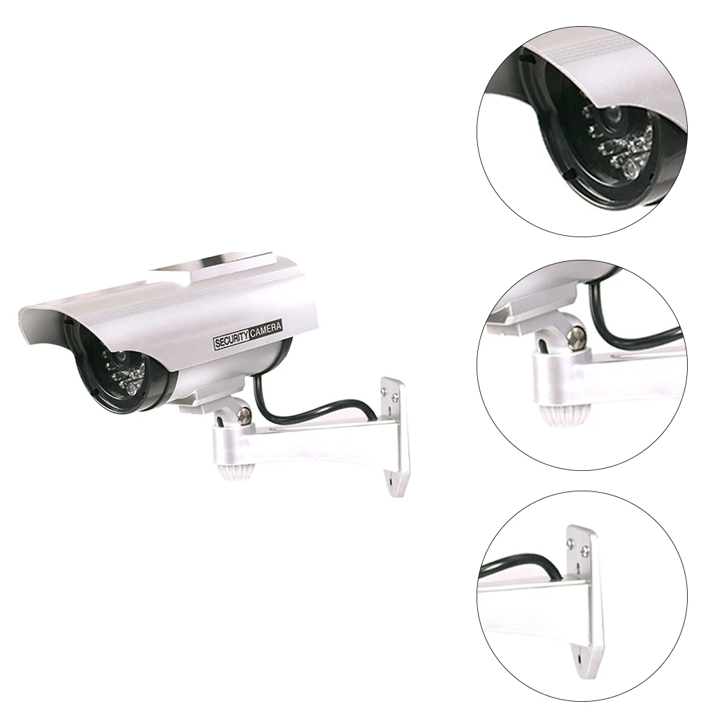 

Dummy Camera Wall Mount Fake Security Camera Solar Powered Home Simulation Video Recorder