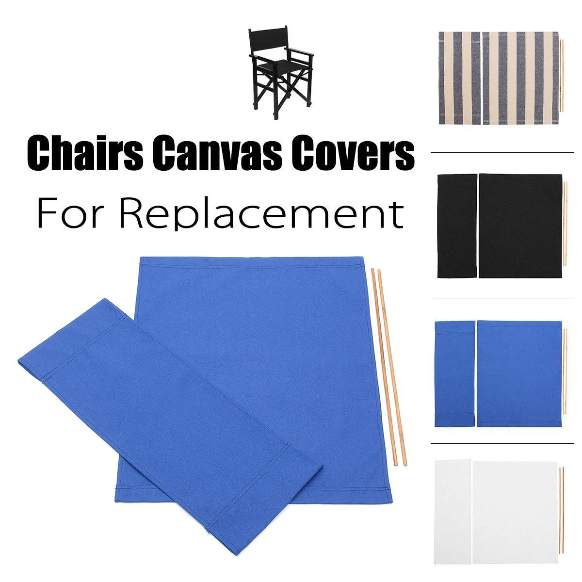 Canvas Casual Directors Chairs Cover Kit Replacement Seat Covers Stool Protector Sleeve Outdoor Leisure Picnic Fishing Chair Set | Дом и сад
