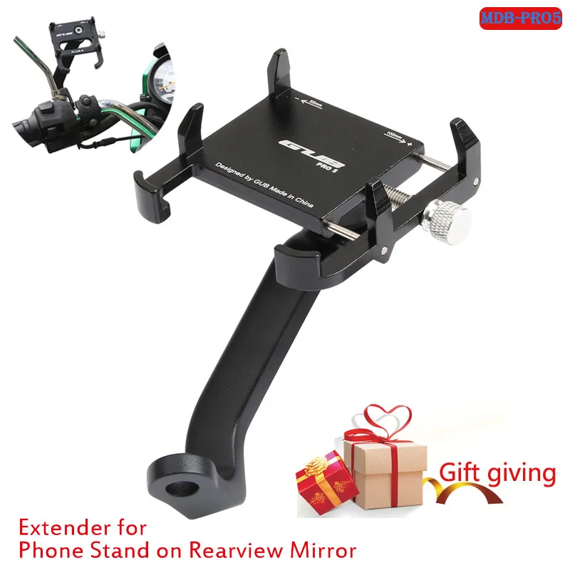 360 Rotating Universal Motorcycle Mobile Phone Holders Stands moto rearview mirror mount Phone holder for 3.5"to7.5" Smartphones