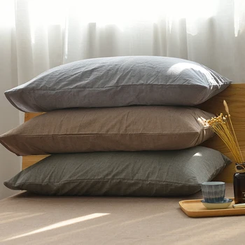 

Bedding Pillow Cover Solid Pillowcases Decorative Wedding 2pcs Cases Home Case Pillow Gift Cotton Pillow 48x74cm Textile